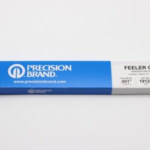 0.001" Thick Feeler Gauge Carbon Steel, 1/2" Wide x 12" Long Blades, Pack of 12, 19120, 19K1