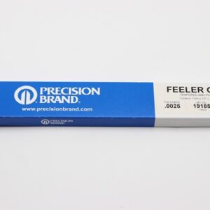 0.0025" Thick Feeler Gauge Carbon Steel, 1/2" Wide x 12" Long Blades, Pack of 12, 19185, 19K2X