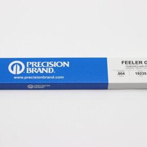 0.004" Thick Feeler Gauge Carbon Steel, 1/2" Wide x 12" Long Blades, Pack of 12, 19235, 19K4