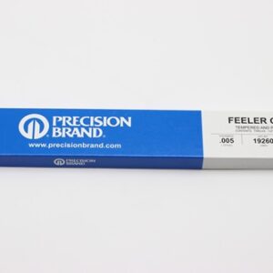 0.005" Thick Feeler Gauge Carbon Steel, 1/2" Wide x 12" Long Blades, Pack of 12, 19260, 19K5