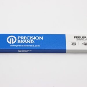 0.006" Thick Feeler Gauge Carbon Steel, 1/2" Wide x 12" Long Blades, Pack of 12, 19285, 19K6