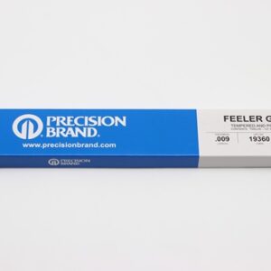 0.009" Thick Feeler Gauge Carbon Steel, 1/2" Wide x 12" Long Blades, Pack of 12, 19360, 19K9