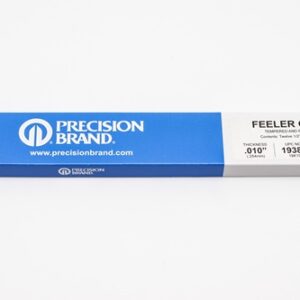 0.010" Thick Feeler Gauge Carbon Steel, 1/2" Wide x 12" Long Blades, Pack of 12, 19385, 19K10