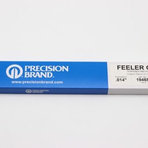 0.014" Thick Feeler Gauge Carbon Steel, 1/2" Wide x 12" Long Blades, Pack of 12, 19465, 19K14