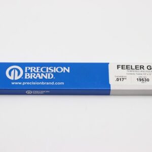 0.017" Thick Feeler Gauge Carbon Steel, 1/2" Wide x 12" Long Blades, Pack of 12, 19530, 19K17