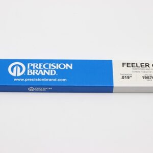 0.019" Thick Feeler Gauge Carbon Steel, 1/2" Wide x 12" Long Blades, Pack of 12, 19570, 19K19