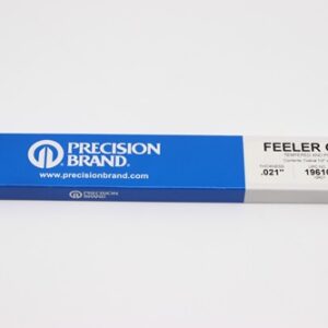 0.021" Thick Feeler Gauge Carbon Steel, 1/2" Wide x 12" Long Blades, Pack of 12, 19610, 19K21
