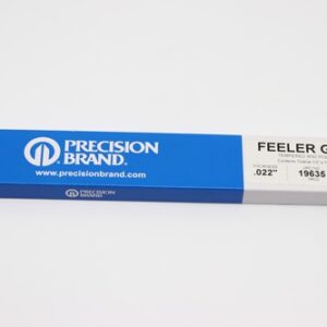 0.022" Thick Feeler Gauge Carbon Steel, 1/2" Wide x 12" Long Blades, Pack of 12, 19635, 19K22