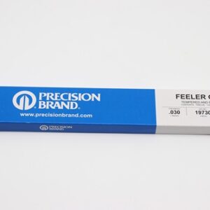0.030" Thick Feeler Gauge Carbon Steel, 1/2" Wide x 12" Long Blades, Pack of 12, 19730, 19K30
