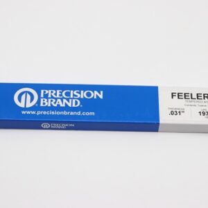 0.031" Thick Feeler Gauge Carbon Steel, 1/2" Wide x 12" Long Blades, Pack of 12, 19745, 19K31