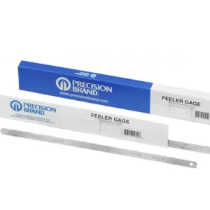 0.008" Thick Feeler Gauge Carbon Steel, 1/2" Wide x 12" Long Blades, Pack of 12, 19335, 19K8
