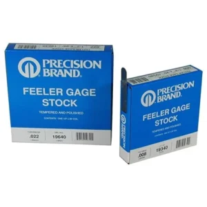 0.0005" Thick, 300 Series Feeler Gauge Stainless Steel 1/2" x 25ft Long Coil, Pack of 1, 77105